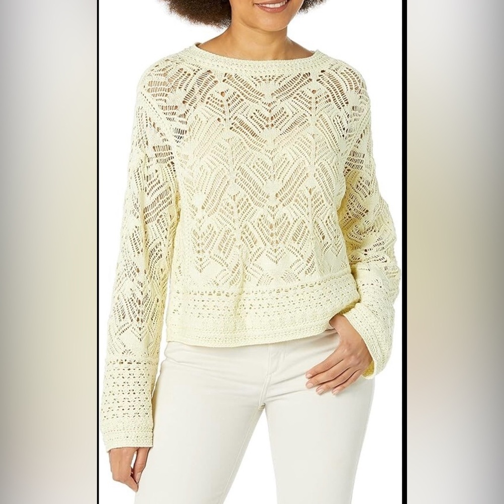 Vince Lace Patchwork Pullover Women's Sweater In … - image 1